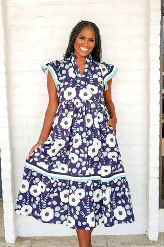 Sail The Sea Navy Dress
