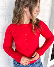 Load image into Gallery viewer, Next Chapter Red Cardigan Top