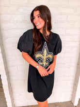 Load image into Gallery viewer, Jordan Amanda Fleur De Lis Black Dress