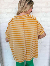 Load image into Gallery viewer, See You Again Striped Mustard Top
