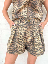Load image into Gallery viewer, Racing To You Tiger Pleated Shorts