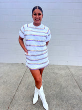 Load image into Gallery viewer, Jordan Amanda Purple And Gold White Stripe ***TOP***