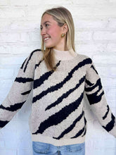 Load image into Gallery viewer, THML Zebra Stripes Print Sweater