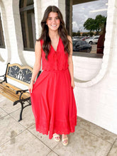 Load image into Gallery viewer, Set The Record Red Scalloped Set