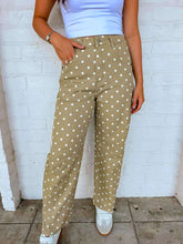 Load image into Gallery viewer, Say My Name Latte Polka Dot Pants