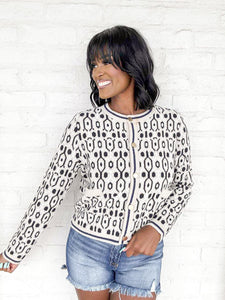 THML I Feel Again Beige Cardigan