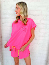 Load image into Gallery viewer, Queen Of Sparkles Card Logo Neon Pink Tank