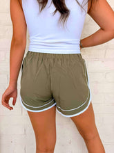 Load image into Gallery viewer, Easy Breezy Olive Athletic Shorts