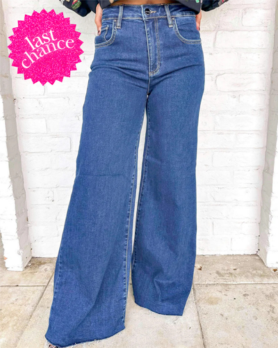 Dark Daze High Rise Wide Denim Jean