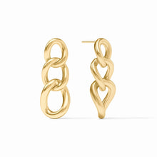 Load image into Gallery viewer, Gold chain-link earrings, gold earrings, chain-link earrings, julie vos earrings 