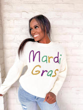 Load image into Gallery viewer, Exclusive White Mardi Gras Sweater