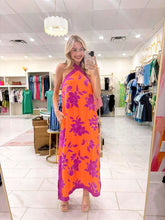 Load image into Gallery viewer, Tropical Moves Orange Dress