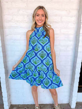 Load image into Gallery viewer, Traces Of Spring Blue Dress