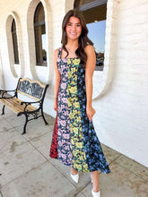 Load image into Gallery viewer, All The Fun Black Multi Jacquard Midi Dress
