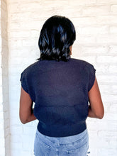 Load image into Gallery viewer, Queen Of Sequin Christmas Toy Soldiers Black Sweater Vest