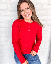 Load image into Gallery viewer, Next Chapter Red Cardigan Top