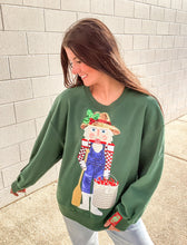Load image into Gallery viewer, Queen Of Sparkles Dark Green Cajun Nutcracker Sweatshirt