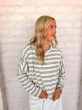Load image into Gallery viewer, Light Up The Sky White Stripe Top