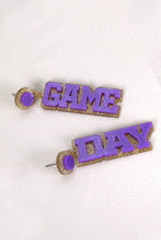 Load image into Gallery viewer, Sparkling Purple Gameday Earrings