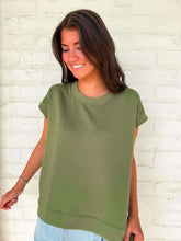 Load image into Gallery viewer, In A Daydream Olive Scuba Top