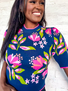 THML Floral Fuze Top