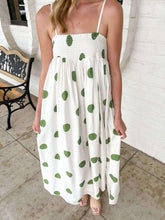 Load image into Gallery viewer, Spotted You Green Polka Dot Maxi Dress