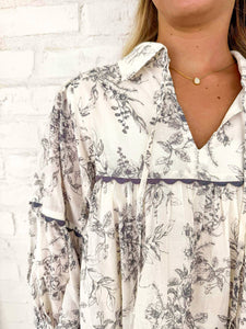 Pretty Little Moment Charcoal Top