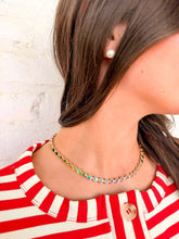 Load image into Gallery viewer, Rainbow Gemstone Tennis Necklace