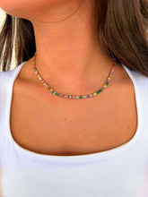 Load image into Gallery viewer, Multi Color Crystal Baguette Necklace