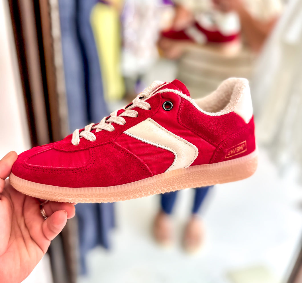 Sylvia Red Suede Sneaker