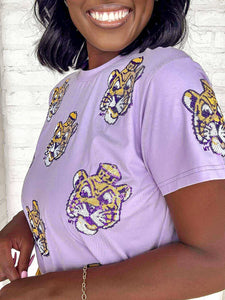 Jordan Amanda LSU Tiger Head Purple Exclusive
