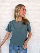 Load image into Gallery viewer, Fill My Cup Cropped Ash Jade Tee