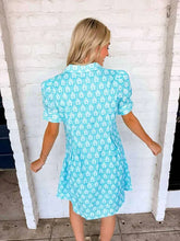 Load image into Gallery viewer, In The Middle Blue Printed Dress