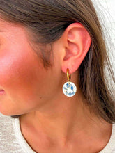 Load image into Gallery viewer, Mini Plate Blue Dangle Earring