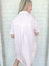 Load image into Gallery viewer, Brunch Date Light Pink Shirt Dress