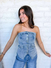 Load image into Gallery viewer, The Main Light Denim Top