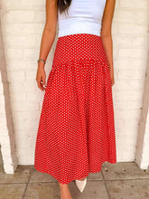 Load image into Gallery viewer, Red Hot Polka Dot Skirt