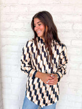 Load image into Gallery viewer, Dangerous Feeling Cream and Black Top