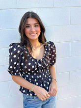 Load image into Gallery viewer, Rock On Polka Dot Top