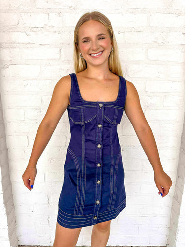 Friends For Better Navy Denim Dress