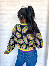 Load image into Gallery viewer, Queen Of Sparkles Black Pearl King Cake Cardigan