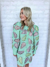 Load image into Gallery viewer, Queen Of Sparkles Green Gingham Christmas Tree Cookies Cotton Dress