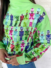 Load image into Gallery viewer, Queen Of Sparkles Mint Multi Nutcracker Sweatshirt