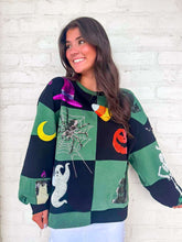 Load image into Gallery viewer, Queen Of Sparkles Black &amp; Green Checkered Halloween Icon