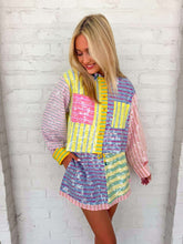 Load image into Gallery viewer, Queen Of Sparkles Multi Sequin Stripe Button Up Top