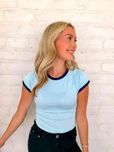 Load image into Gallery viewer, Favorite Tee Light Blue &amp; Navy