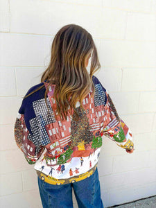 Queen Of Sparkles Sequin Rockefeller Center Christmas Sweater
