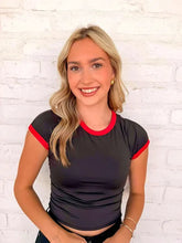 Load image into Gallery viewer, Favorite Tee Black &amp; Red