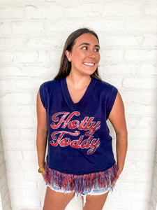 Queen Of Sparkles Ole Miss Feather Bottom Sweater Tank