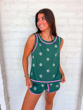 Load image into Gallery viewer, Queen of Sparkles Charcoal Evergreen Rhinestone Active Tank